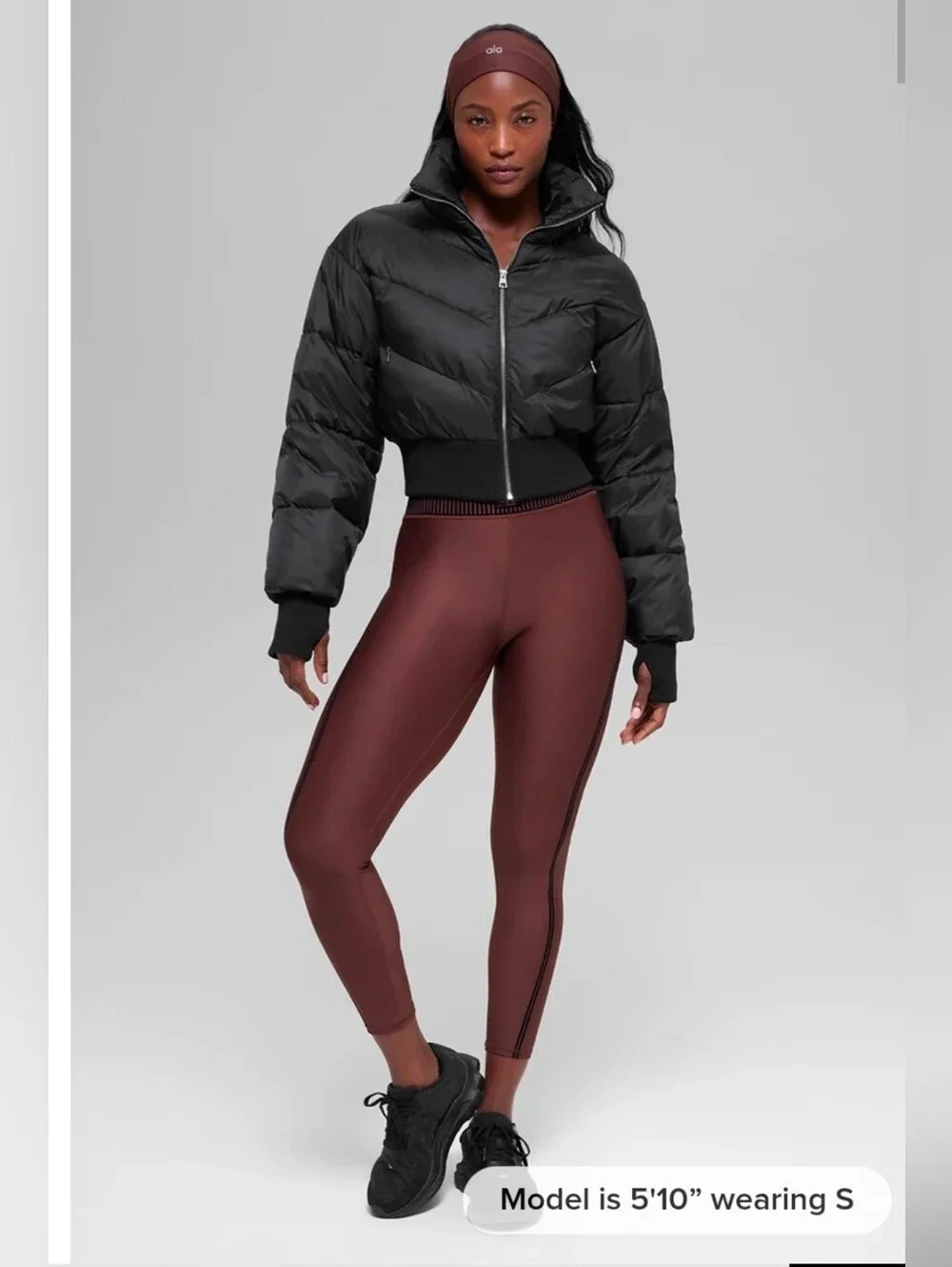 Alo Yoga Cropped Atmosphere Puffer Black New With Tags Athleisure Comfy